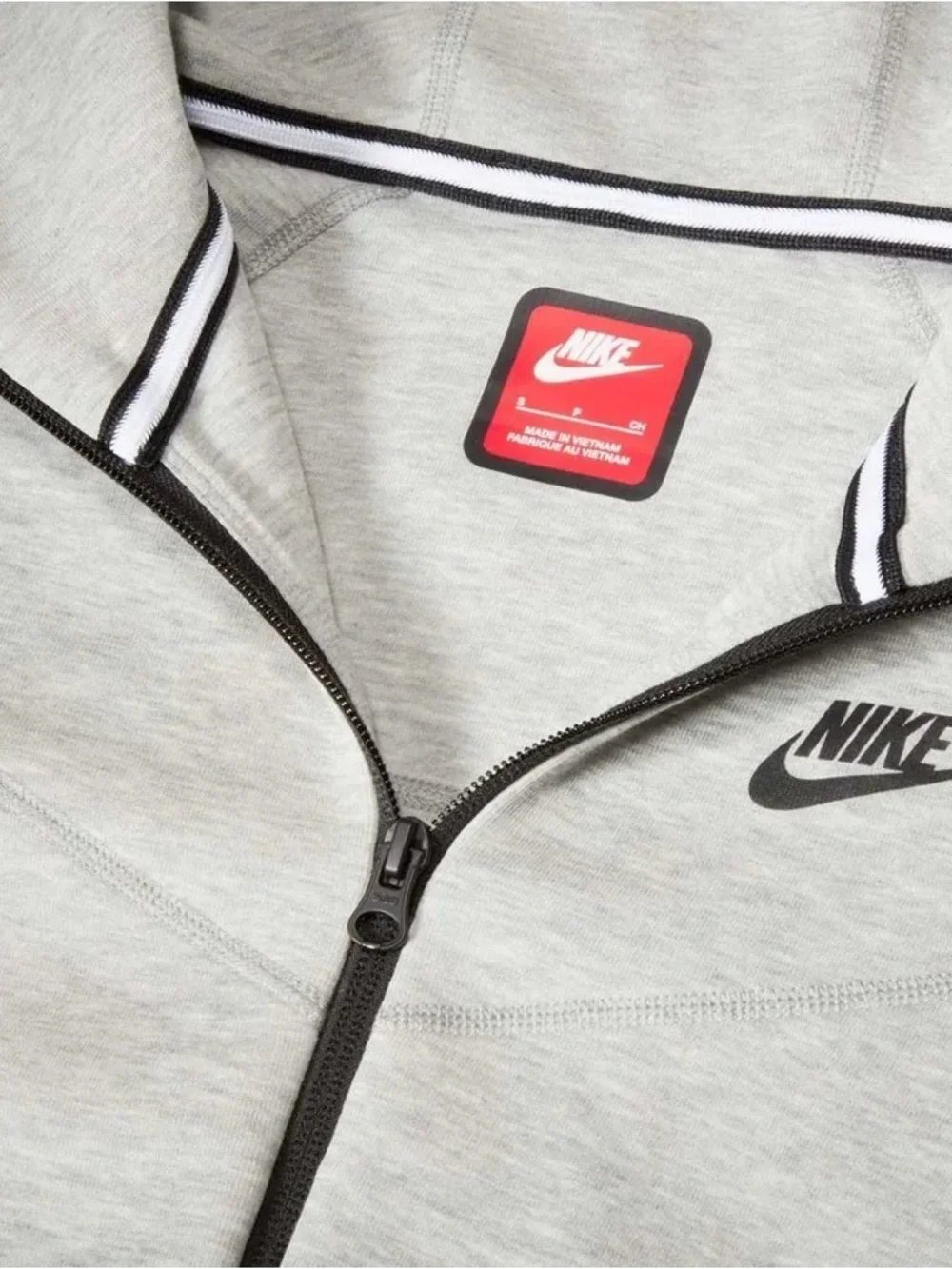 Nike Kids' Light Gray Full-Zip Hoodie Jacket